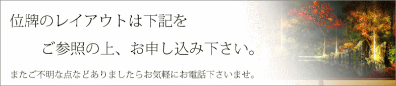 位牌のレイアウト