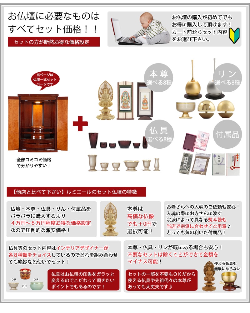 モダン仏壇セット アルテミス 20号の商品画像3枚目