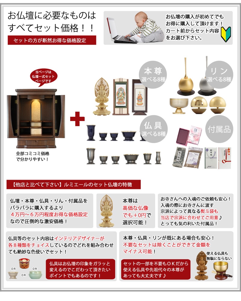 モダン仏壇セット スティラ 22号の商品画像3枚目