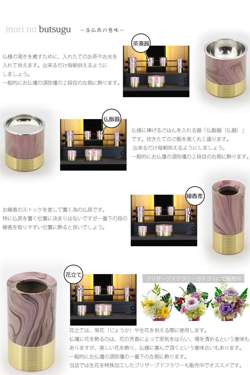 各仏具の飾る位置と意味1