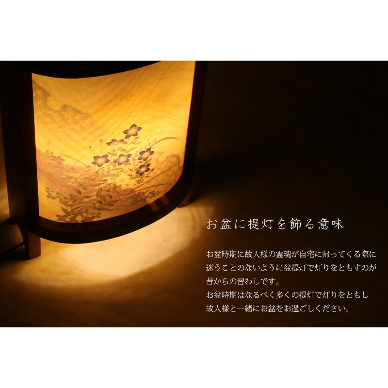 盆提灯を暗い場所で照らしたイメージとお盆に提灯を飾る意味。