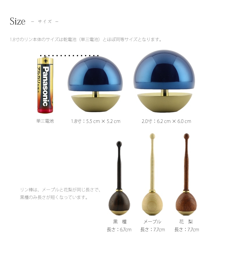 たまゆらりんセットのサイズについての説明画像