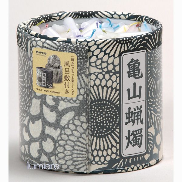 10分ローソク 「亀山五色蝋燭 ~ミニろうそく300本~」 (風呂敷付) ◆カメヤマローソク◆の商品画像1枚目