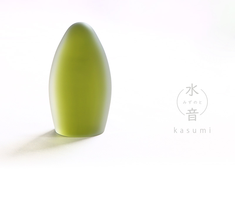 ガラス位牌「水音 kasumi」 翡翠のトップ画像