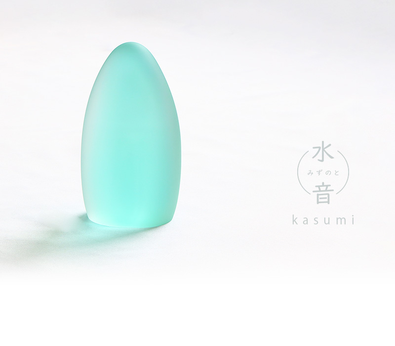 ガラス位牌「水音 kasumi」　青磁のトップ画像