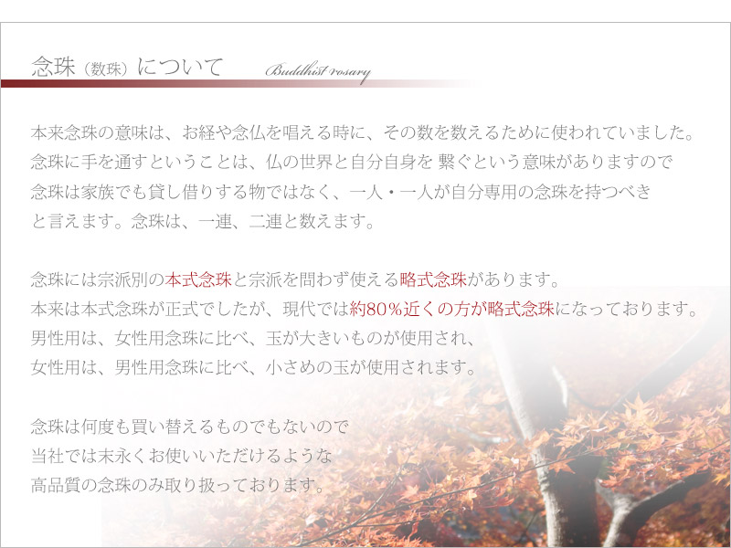 男性用念珠 「縞黒檀 アベンチュリン」 正絹房の商品画像2枚目