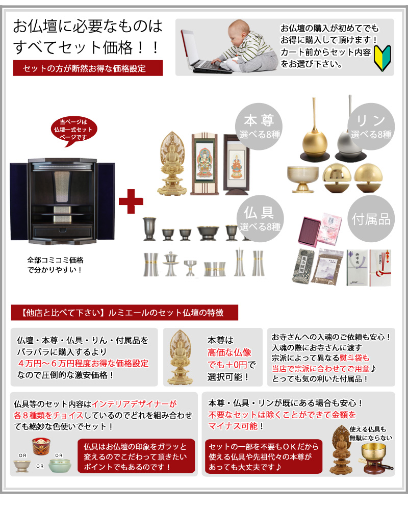 モダン仏壇セット ビオラ 18号の商品画像3枚目