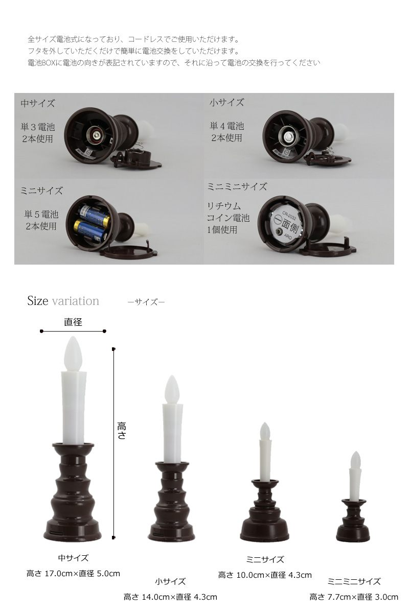 火を使わない 安心LED蝋燭の商品画像3枚目