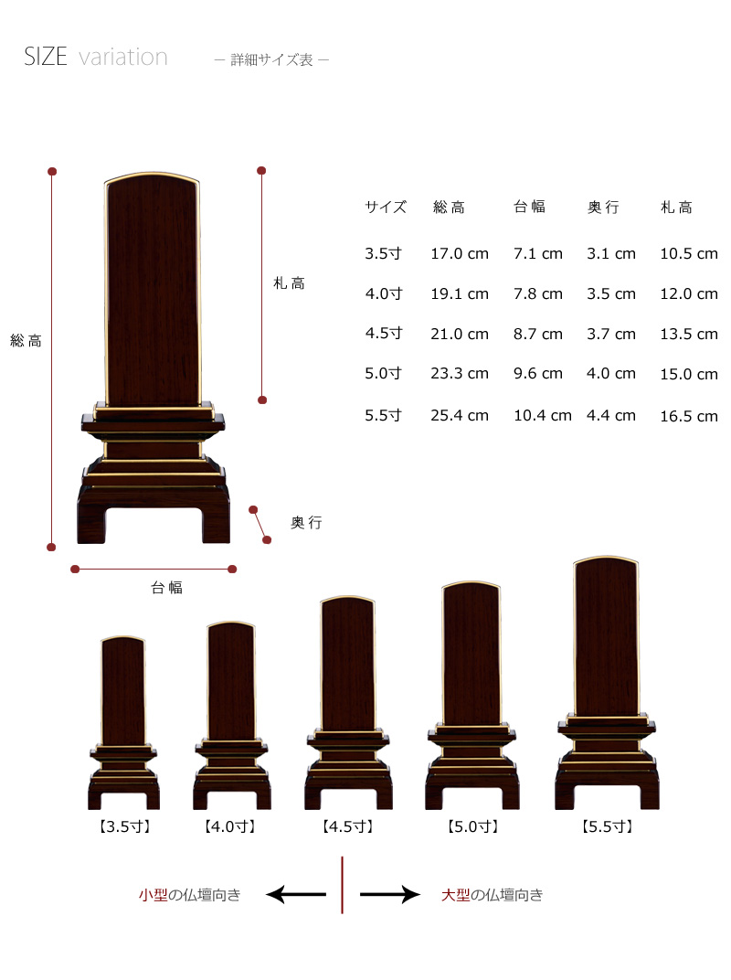 会津唐木漆位牌 京の梅 紫檀の商品画像9枚目