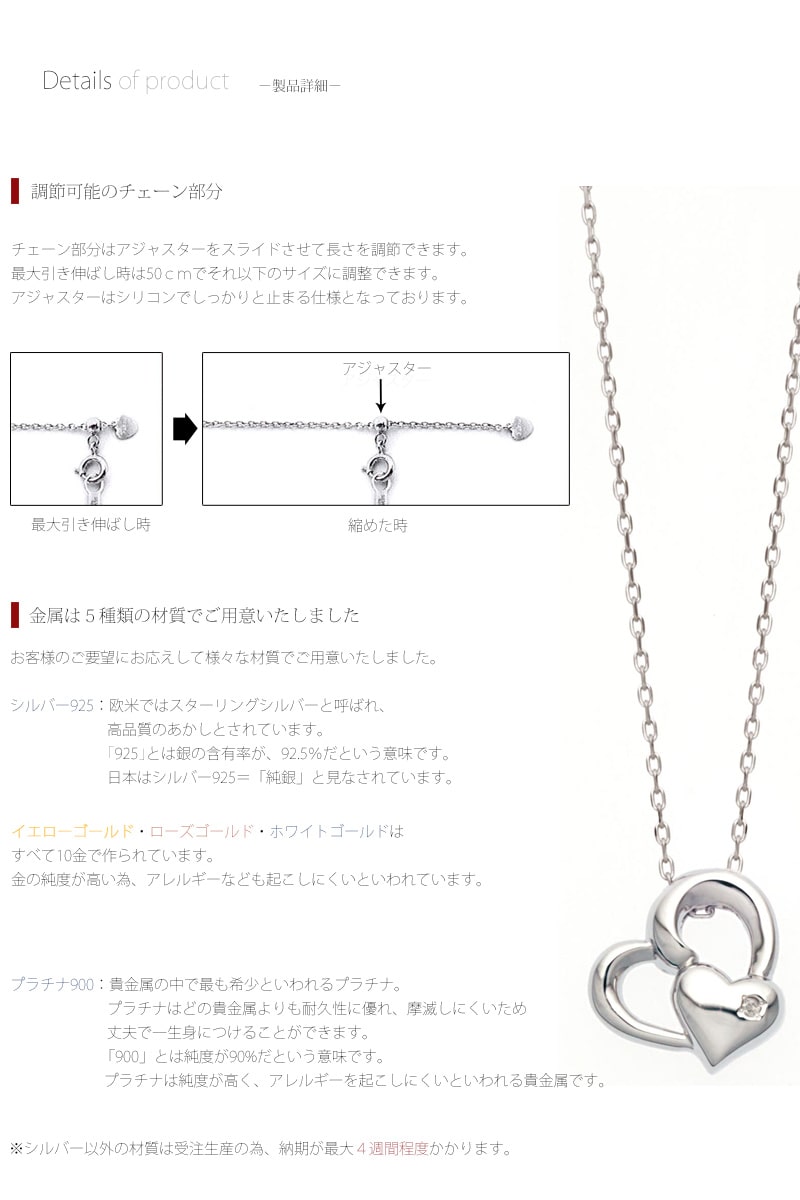 遺骨ペンダント ハートIの商品画像3枚目