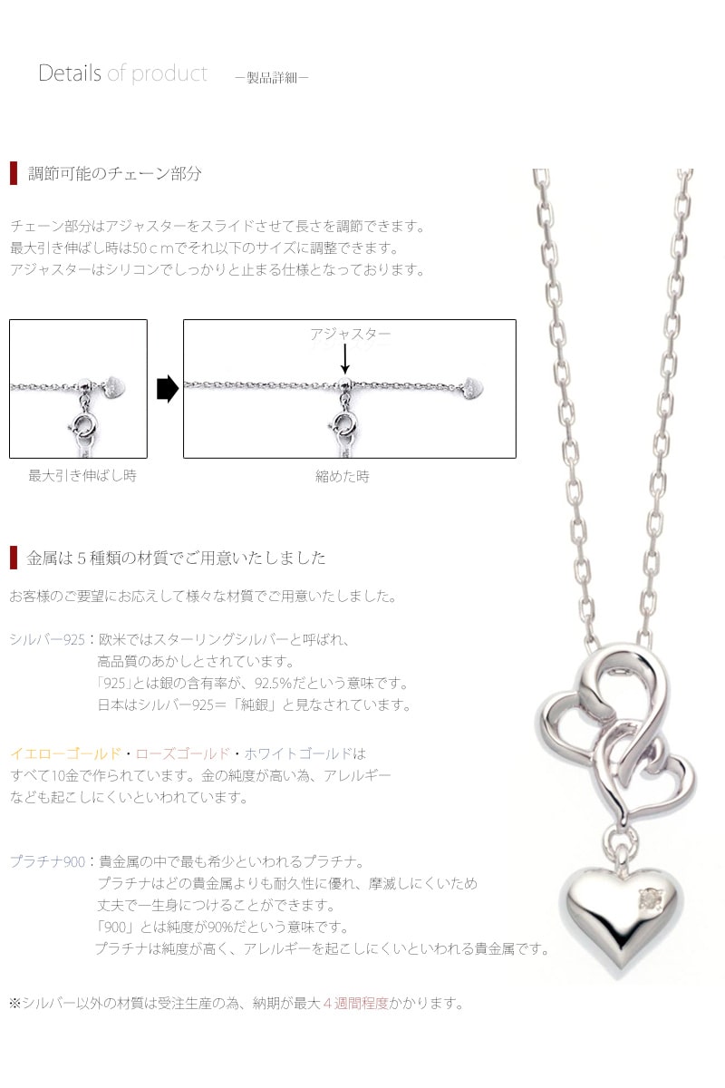 遺骨ペンダント ハートⅢの商品画像3枚目
