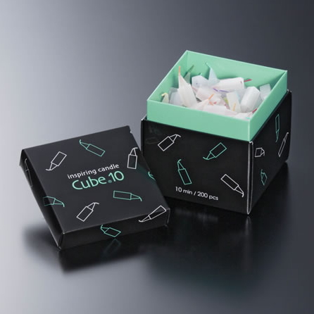 ミニローソク 「Cube10-キューブテン~」 1箱200本入り ◆東海製蝋◆の商品画像1枚目