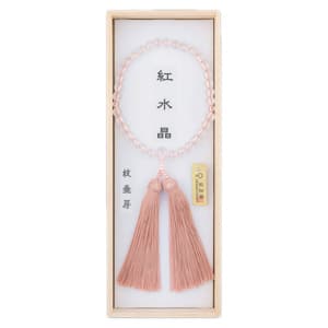 女性用念珠 本紅水晶 枝垂房イメージ画像