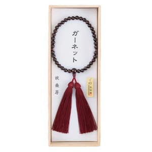 女性用念珠 ガーネット 枝垂房イメージ画像