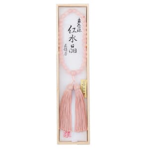 女性用念珠 紅水晶 8mm玉 頭房イメージ画像