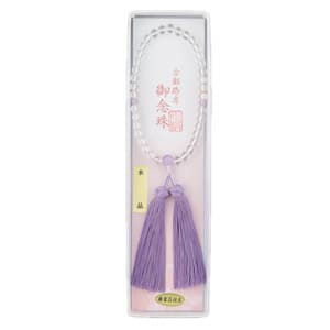 女性用念珠 水晶 7mm玉 藤雲石仕立 ことじ房イメージ画像