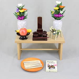 お盆飾りセット タモ経机タイプイメージ画像