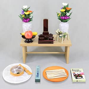初盆飾りセット タモ経机タイプイメージ画像