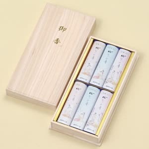 贈答用線香 心なごみ香アソート 【桐箱入り】のイメージ画像